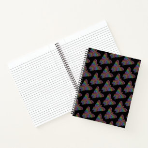 Papillon Arc-en-ciel (noir) - Cahier