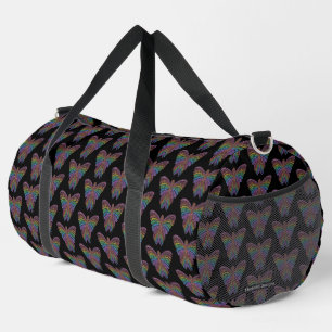 Papillon Arc-en-ciel (noir) - Sac de sport