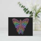 Papillon Arc-en-ciel (simple noir) - Carte postale (Debout devant)