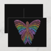 Papillon Arc-en-ciel (simple noir) - Carte postale (Devant / Derrière)