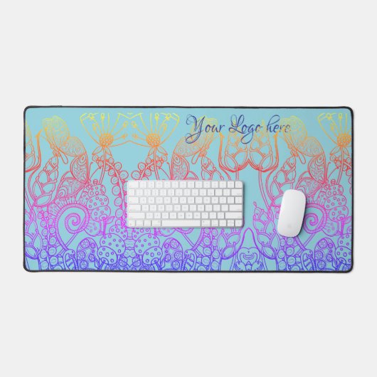 Papillon arc-en-ciel Turquoise Ombre (Clavier et souris)