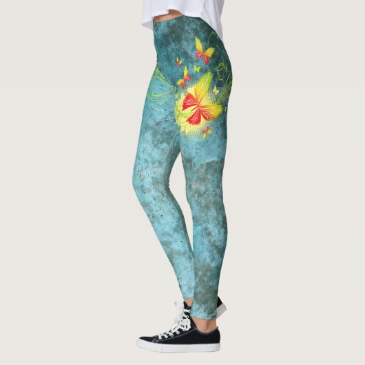 Papillon Art 5A Options d'image Leggings (Gauche)