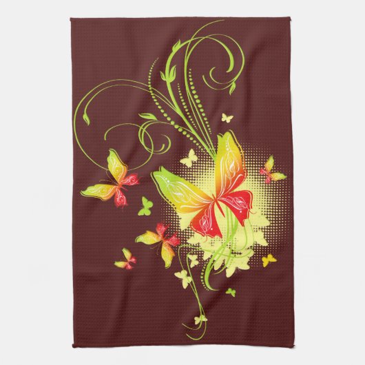 Papillon Art 5A Serviettes de cuisine (Vertical)