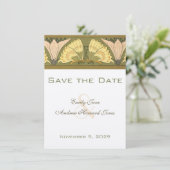 Papillon Art déco Calla Lily Faire-part de mariage (Debout devant)