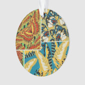 Papillon Art Déco Jaune et Turquoise Vibrants (devant)