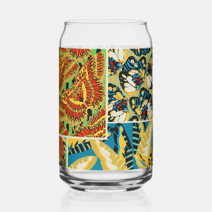 Papillon Art Déco Jaune et Turquoise Vibrants