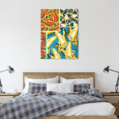 Papillon Art Déco Jaune et Turquoise Vibrants (Insitu(Chambre))