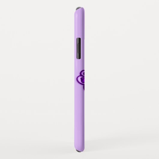 Papillon art encré violet nom personnalisé coque i (Dos/Droite)