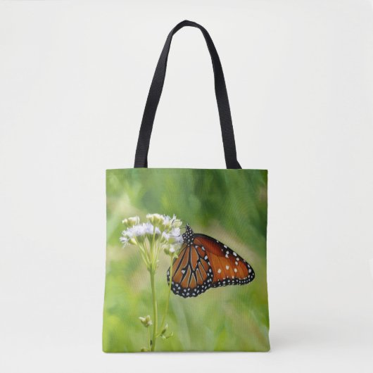Papillon Art Flower Monarch Sac fourre-tout Floral (Devant)