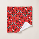 Papillon art populaire scandinave  (Gant de toilette)