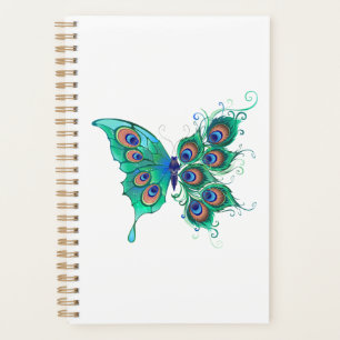 Papillon aux plumes de paon vert
