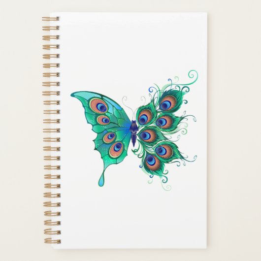 Papillon aux plumes de paon vert (Devant)