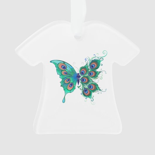 Papillon aux plumes de paon vert (devant)