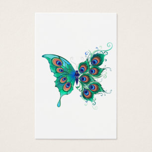 Papillon aux plumes de paon vert