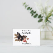 Papillon avec Carte de visite Rose (Debout devant)