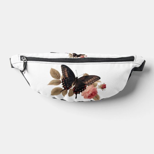 Papillon Avec Fleurs Fanny Pack Imprimer Sac (Poser)