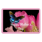 Papillon Avec Fleurs Magnet Photo (Horizontal)