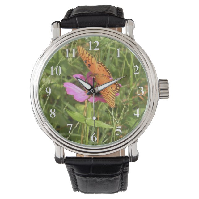 Papillon avec montre Zinnia (devant)
