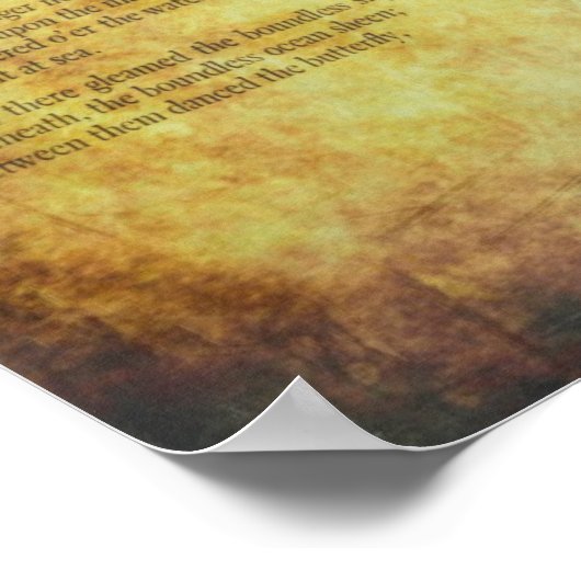 Papillon avec toile poétique Impression (Coin)