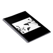Papillon B/W sur un Carnet spiral 6,5x8,75 (Côté Droit)