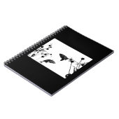 Papillon B/W sur un Carnet spiral 6,5x8,75 (Côté gauche)