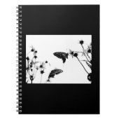 Papillon B/W sur un Carnet spiral 6,5x8,75 (Devant)