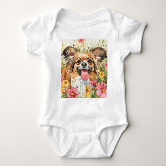 Papillon Baby Bodysuit – Watercolor (Voorkant)