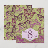 Papillon Baisers Flirt Carte de table B2 (Devant / Derrière)
