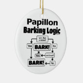 Papillon Barking Logic Keramisch Ornament (Rechts)