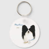 Papillon Beste Vriend Sleutelhanger (Voorkant)