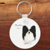 Papillon Beste Vriend Sleutelhanger (Voorkant)