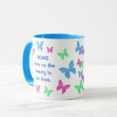 Papillon Bijoux Fête des Mères Mug (Devant gauche)
