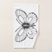 Papillon blanc à veine noire (Serviette à main)