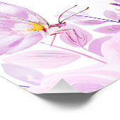 Papillon blanc Affiche de bienvenue d'anniversaire (Coin)