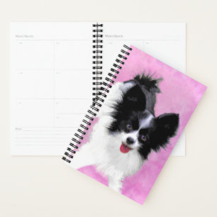 Papillon (blanc et noir) Peinture - Chien Art