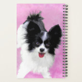 Papillon (blanc et noir) Peinture - Chien Art (Dos)