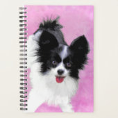 Papillon (blanc et noir) Peinture - Chien Art (Devant)