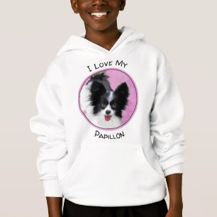 Papillon (blanc et noir) Peinture - Dog Art