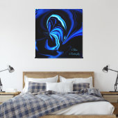 Papillon bleu Abstrait Enveloppé toile Imprimer (Insitu(Chambre))