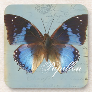 Papillon bleu bier onderzetter