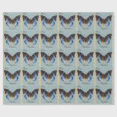 Papillon bleu cadeaupapier (Vlak)