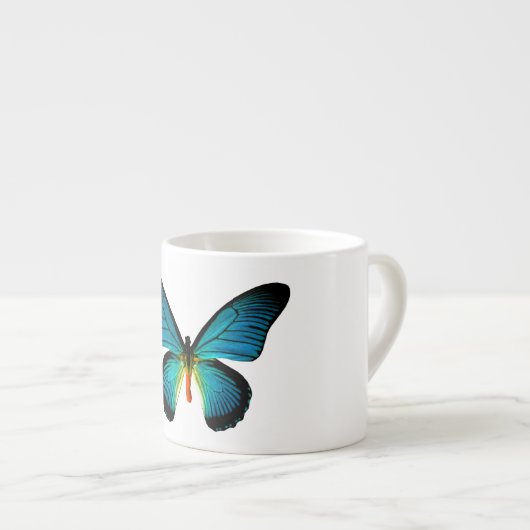 Papillon bleu Espresso Mug (Devant droit)