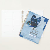 Papillon bleu éthéré et esthétique aquarelle (Devant avec enveloppe)