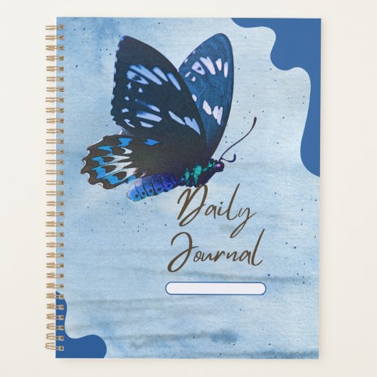 Papillon bleu éthéré et esthétique aquarelle (Devant)