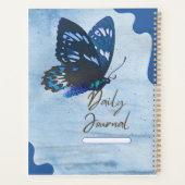Papillon bleu éthéré et esthétique aquarelle (Dos)