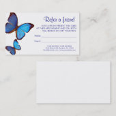 Papillon bleu fait référence aux cartes de visite  (Devant / Derrière)