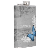 Papillon bleu Flacon rustique (Droite)