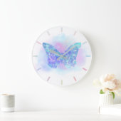 papillon bleu grande horloge (Maison)