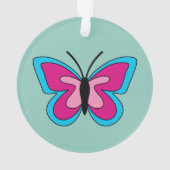 Papillon bleu magenta rose (dos)