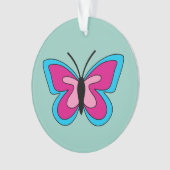 Papillon bleu magenta rose (devant)